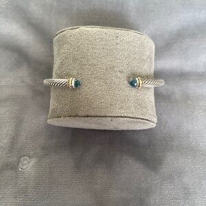 David Yurman Blue Topaz Cable Bracelet
